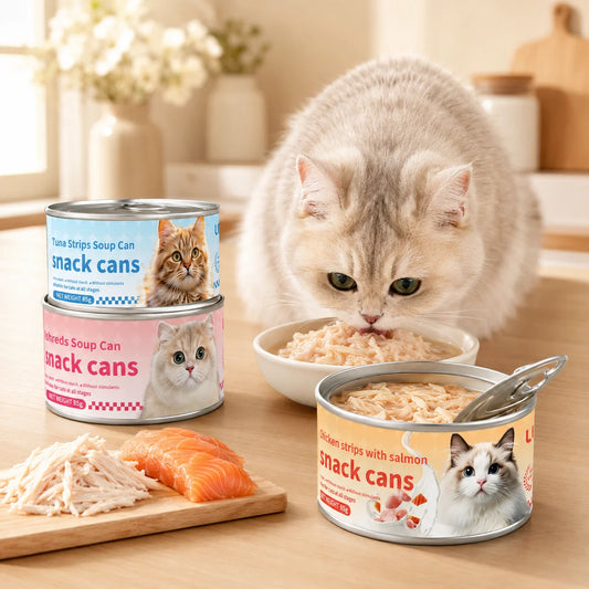 Wet Cat Food Soup Cans