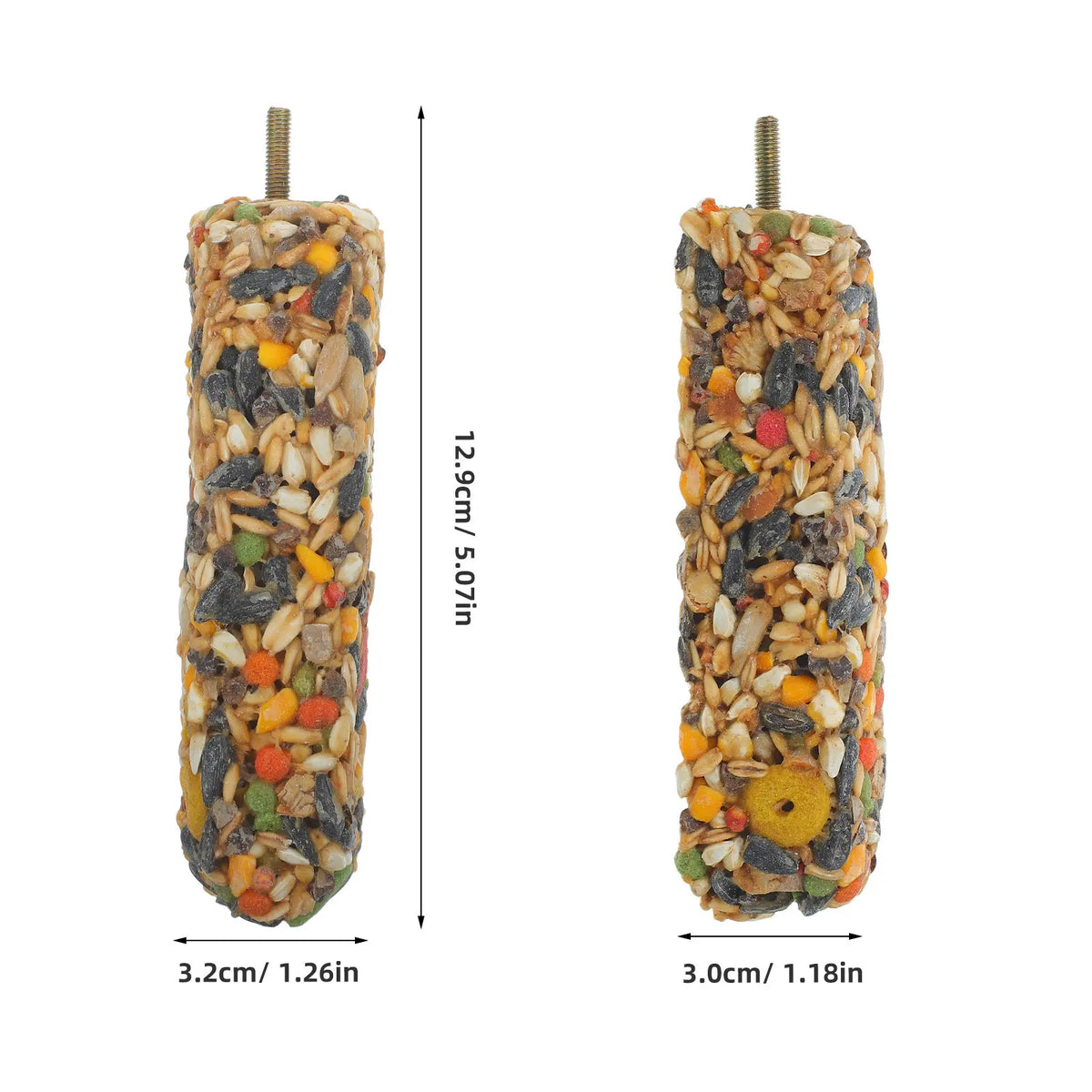 Natural Nut Coated Bird Perch